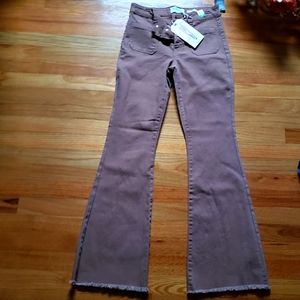 Regeneration Celebrity Pink Women's Pant sz 5/27 Flower Flare Jeans Brown NWT